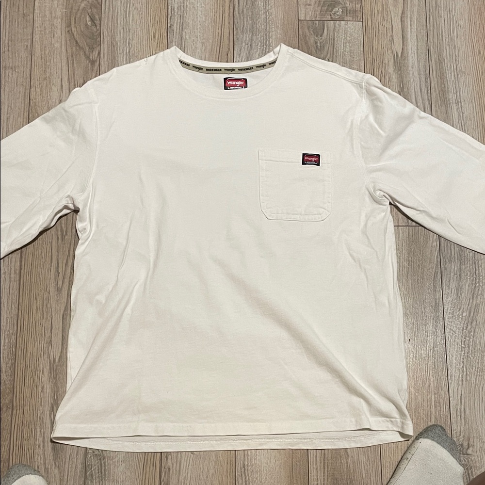 White long sleeve, Wrangler workwear T-shirt